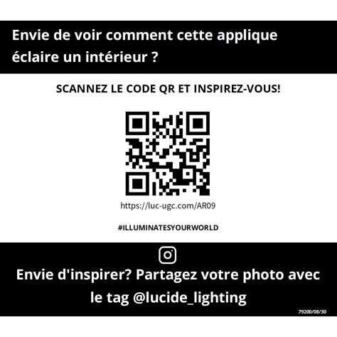 BOXER - Lampe de chevet / Applique mural - LED - 3000K - Point de rechargement USB - Noir