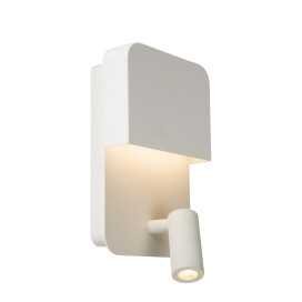 BOXER - Lampe de chevet / Applique mural - LED - 3000K - Point de rechargement USB - Blanc
