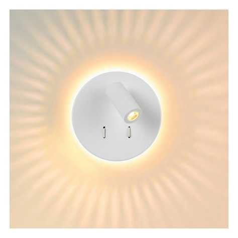 BENTJER - Lampe de chevet / Applique mural - Ø 14 cm - LED - 3000K - Blanc