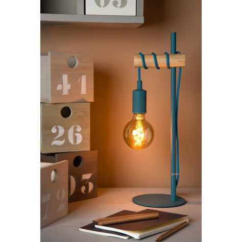 POLA - Lampe de table Chambres d'enfant - Ø 15 cm - 1xE27 - Bleu