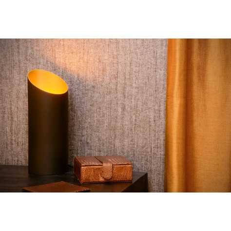 QUIRIJN - Lampe de table - Ø 9,6 cm - 1xE27 - Noir