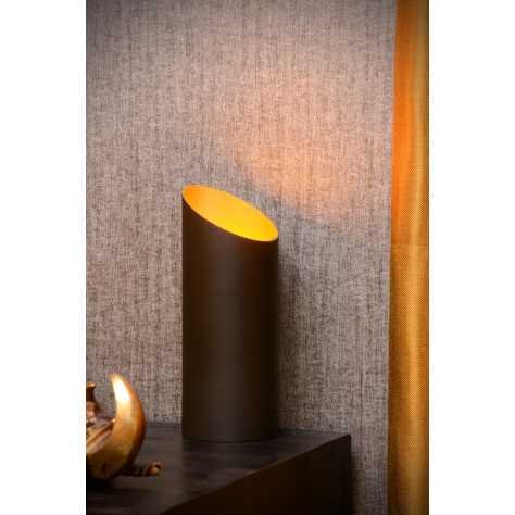 QUIRIJN - Lampe de table - Ø 9,6 cm - 1xE27 - Noir