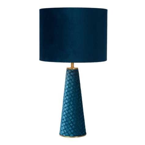 EXTRAVAGANZA VELVET - Lampe de table - Ø 25 cm - 1xE27 - Turquoise