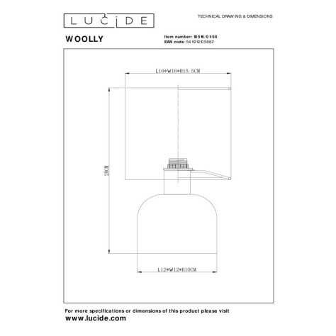 WOOLLY - Lampe de table - Ø 16 cm - 1xE14 - Rose
