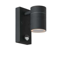 ARNE-LED IR - Spot mural / Applique mural Intérieur/Extérieur - Ø 6,3 cm - LED - GU10 - 1x5W 2700K - IP44Détecteur De M