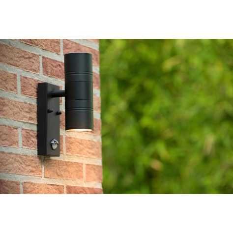ARNE-LED IR - Spot mural / Applique mural Intérieur/Extérieur - Ø 6,3 cm - LED - GU10 - 2x5W 2700K - IP44Détecteur De M