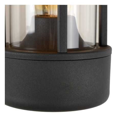 LORI - Applique murale Intérieur/Extérieur - Ø 12 cm - 1xE27 - IP44 - Détecteur Jour/Nuit - Anthracite