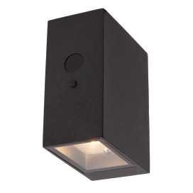 BOLTON - Applique murale Intérieur/Extérieur - LED Dim. - 1x1W 2850K/3150K - IP54 - Détecteur Jour/Nuit - Noir