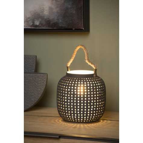 SAFIYA - Lampe de table - Ø 16,5 cm - 1xE14 - Gris