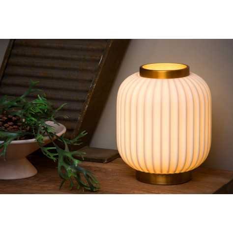 GOSSE - Lampe de table - Ø 19,5 cm - 1xE14 - Blanc