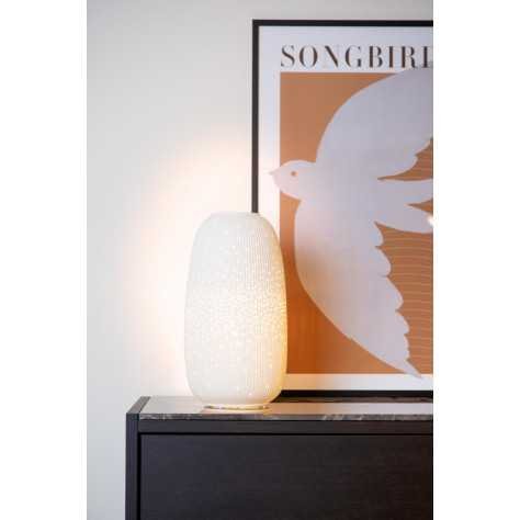 FLORES - Lampe de table - Ø 17,5 cm - 1xE14 - Blanc