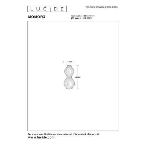 MOMORO - Lampe de table - 1xE14 - Blanc