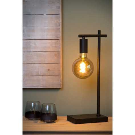 LEANNE - Lampe de table - 1xE27 - Noir