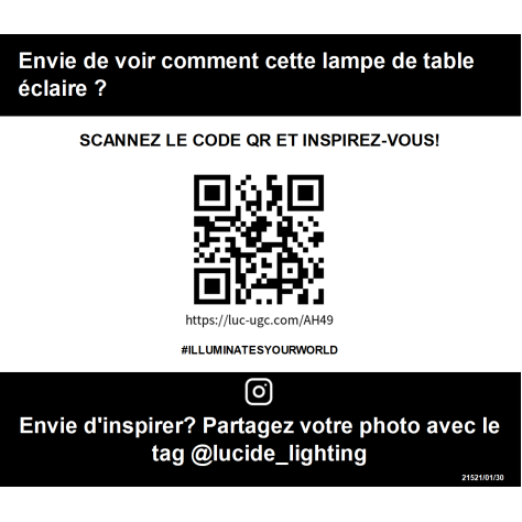 LEANNE - Lampe de table - 1xE27 - Noir