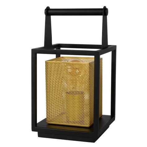 SANSA - Lampe de table - 1xE27 - Noir