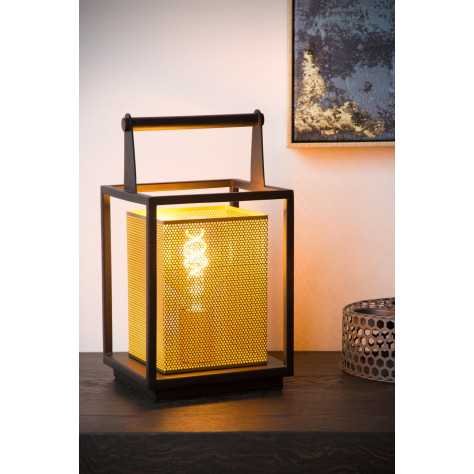 SANSA - Lampe de table - 1xE27 - Noir