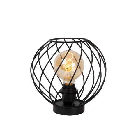 DANZA - Lampe de table - Ø 25 cm - 1xE27 - Noir