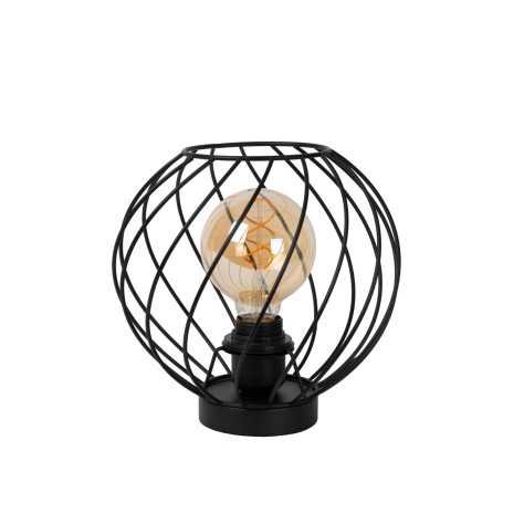 DANZA - Lampe de table - Ø 25 cm - 1xE27 - Noir