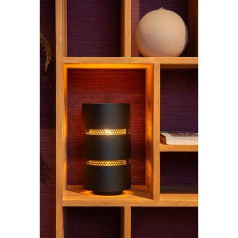 ROSAS - Lampe de table - Ø 16 cm - 1xE27 - Noir