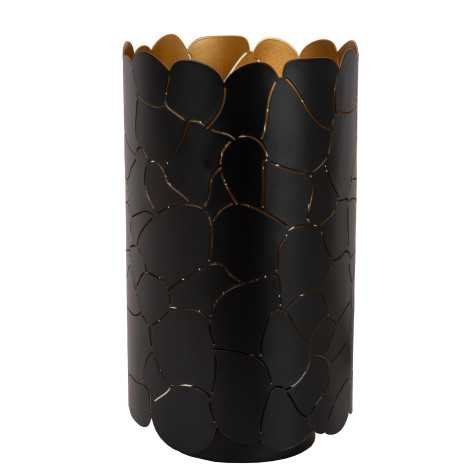 ALMELO - Lampe de table - Ø 15 cm - 1xE27 - Noir