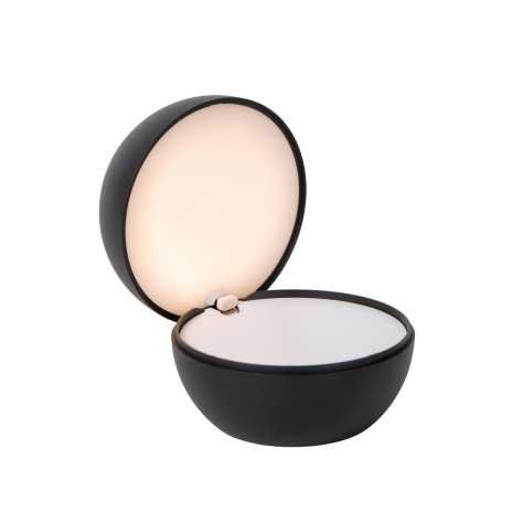 CLIPPER - Lampe de table Rechargeable - Batterie/Piles - Ø 12 cm - LED - 1x2,2W 2700K - Noir