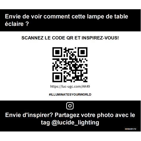 CONOS - Lampe de table - Ø 35 cm - 1xE27 - Naturel