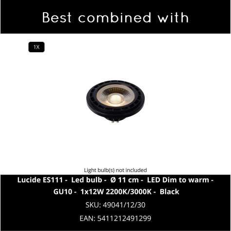 SENSAS - Lampe de table - Ø 18 cm - 1xGU10 (ES111) - Crème