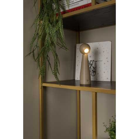 IPSOS - Lampe de table Rechargeable - Batterie/Piles - LED Dim to warm - 1x3W 3000K/3200K - Taupe