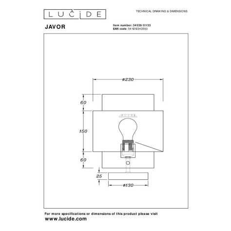 JAVOR - Lampe de table - Ø 23 cm - 1xE27 - Vert