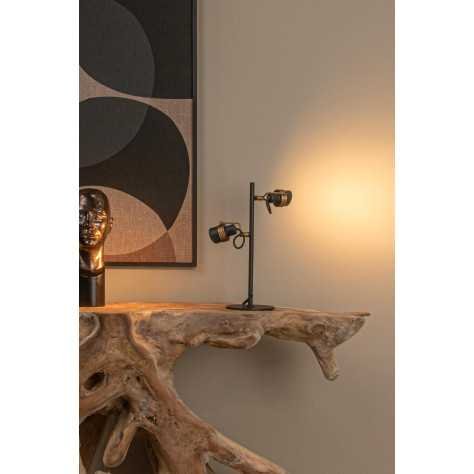 TUNDRAN - Lampe de table - 2xGU10 - Noir