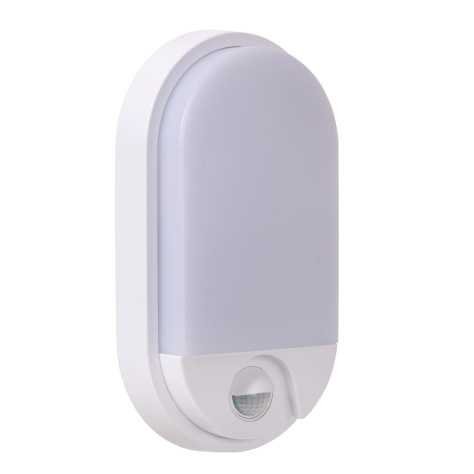 HUPS IR - Applique murale Intérieur/Extérieur - LED - 1x10W 3000K - IP54Détecteur De Mouvement & Jour/Nuit - Blanc