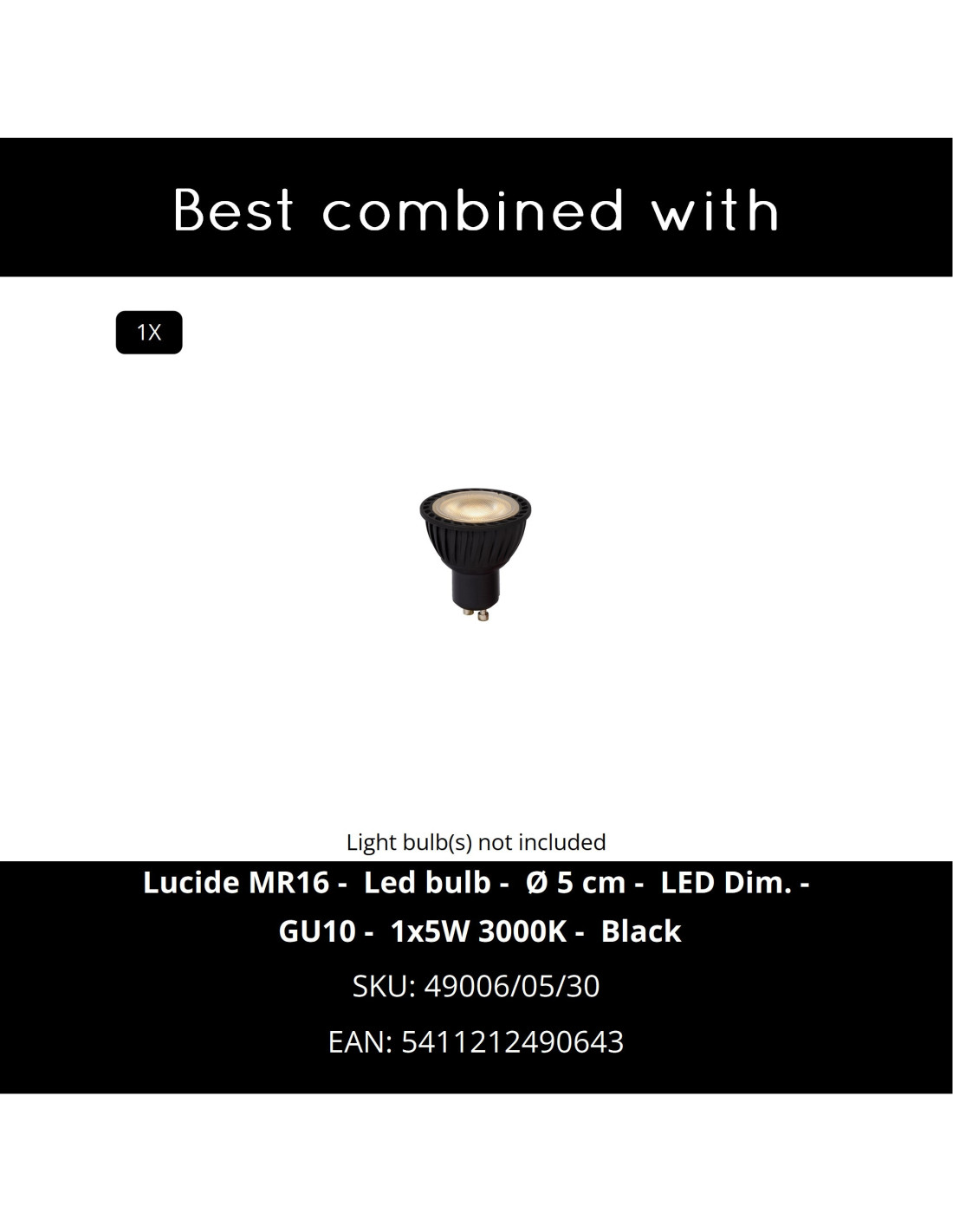 WIZARD - Applique murale Intérieur/Extérieur - LED Dim. - 1xGU10 - IP54 - Anthracite