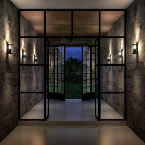 CLAIRE - Applique murale Intérieur/Extérieur - 1xE27 - IP54Détecteur De Mouvement & Jour/Nuit - Anthracite