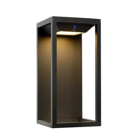 TENSO SOLAR - Applique murale Intérieur/Extérieur - LED - 1x2,2W 3000K - IP54Détecteur De Mouvement & Jour/Nuit - Anthr