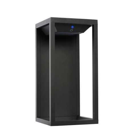 TENSO SOLAR - Applique murale Intérieur/Extérieur - LED - 1x2,2W 3000K - IP54Détecteur De Mouvement & Jour/Nuit - Anthr