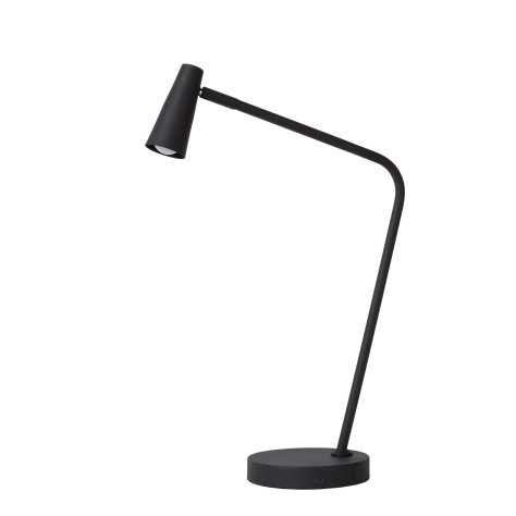 STIRLING - Lampe de table Rechargeable - Batterie/Piles - LED Dim. - 1x3W 2700K - 3 StepDim - Noir