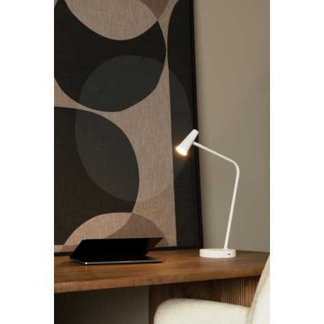 STIRLING - Lampe de table Rechargeable - Batterie/Piles - LED Dim. - 1x3W 2700K - 3 StepDim - Blanc