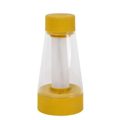 LORALI - Lampe de table Intérieur/Extérieur Rechargeable - Batterie/Piles - Ø 7,7 cm - LED Dim. - IP44 - Jaune Ocre