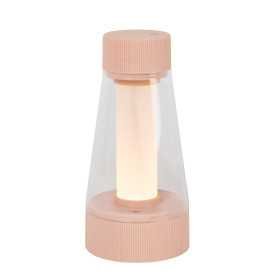 LORALI - Lampe de table Intérieur/Extérieur Rechargeable - Batterie/Piles - Ø 7,7 cm - LED Dim. - IP44 - Rose