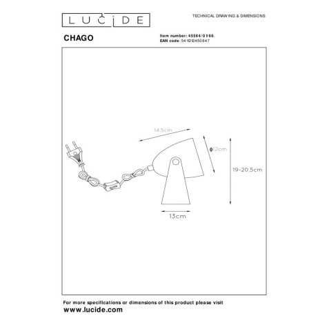 CHAGO - Lampe de table - 1xE14 - Rose
