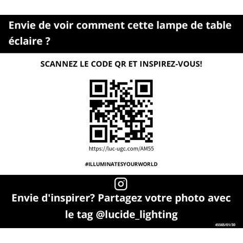 LORIN - Lampe de table - 1xE27 - Noir