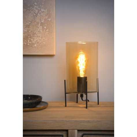 STEFFIE - Lampe de table - Ø 15 cm - 1xE27 - Ambre