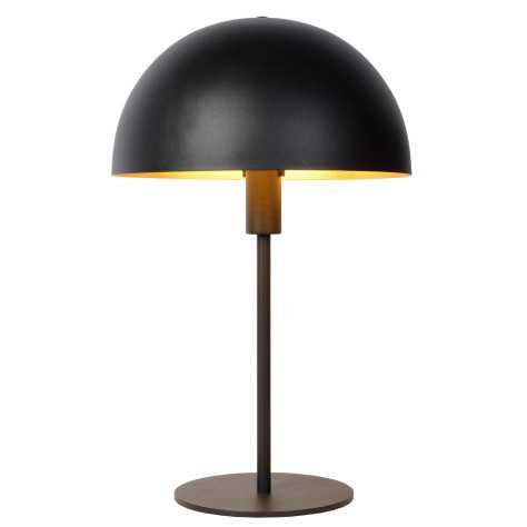 SIEMON - Lampe de table - Ø 25 cm - 1xE14 - Noir