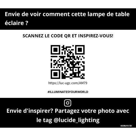 SIEMON - Lampe de table - Ø 25 cm - 1xE14 - Noir