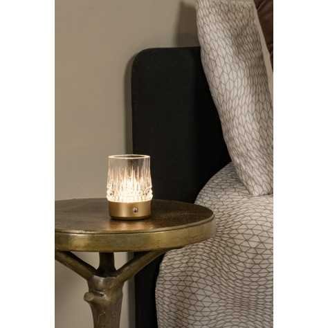 LILI - Lampe de table Rechargeable - Batterie/Piles - Ø 8 cm - LED Dim. - 1x3W 2700K/3000K - Point de rechargement USB