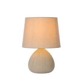 RAMZI - Lampe de table - Ø 18 cm - 1xE14 - Crème