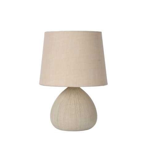 RAMZI - Lampe de table - Ø 18 cm - 1xE14 - Crème