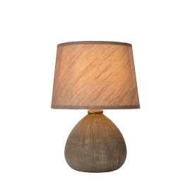 RAMZI - Lampe de table - Ø 18 cm - 1xE14 - Brun