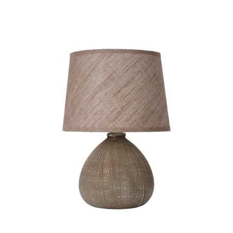 RAMZI - Lampe de table - Ø 18 cm - 1xE14 - Brun