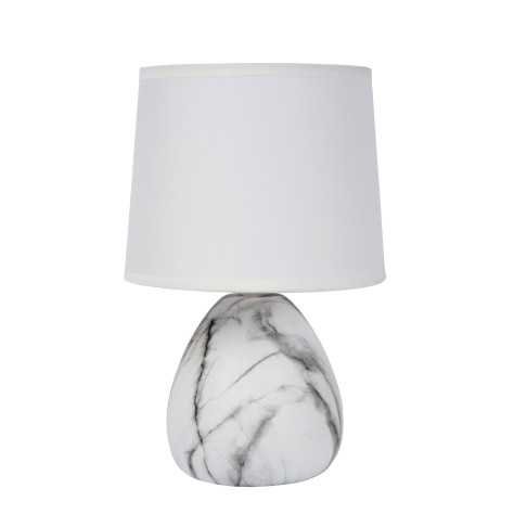 MARMO - Lampe de table - Ø 16 cm - 1xE14 - Blanc